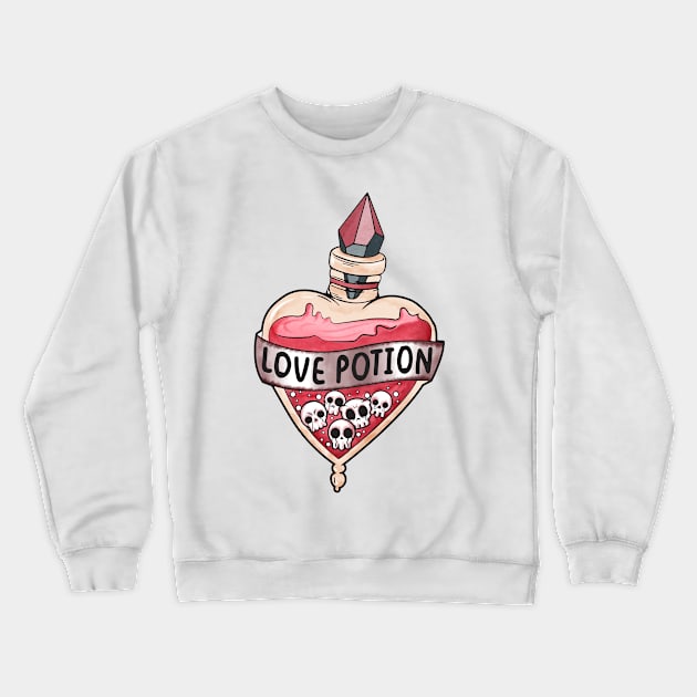 Love Potion Crewneck Sweatshirt by MZeeDesigns